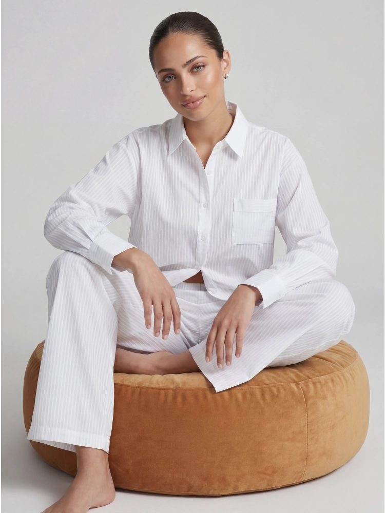 Пижама женская из хлопка в полоску Ника