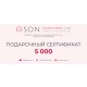 Подарочный сертификат номиналом 5 000 руб.