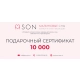 Подарочный сертификат номиналом 10 000 руб.